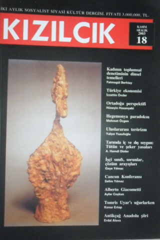 Kızılcık İki Aylık Sosyalist Siyasi Kültür Dergisi Kasım Aralık 2003 S