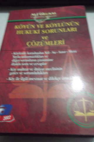 Köyün ve Köylünün Hukuki Sorunları ve Çözümleri