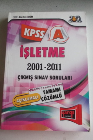 KPSS A İşletme 2001-2011 Çıkmış Sınav Soruları
