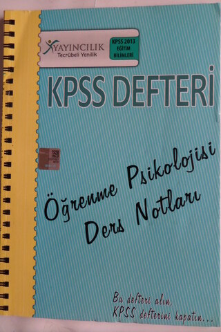 Kpss Defteri - Öğrenme Psikolojisi Ders Notları