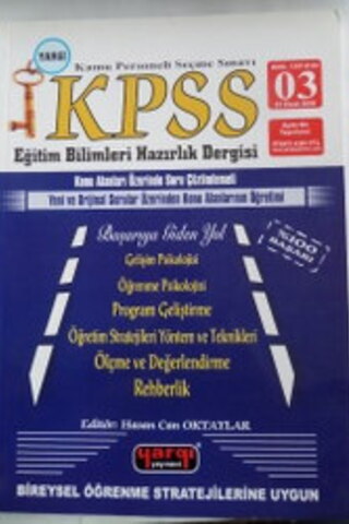 KPSS Eğitim Bilimleri Hazırlık Dergisi 2008 / 3