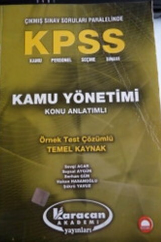 KPSS Kamu Yönetimi Konu Anlatımlı