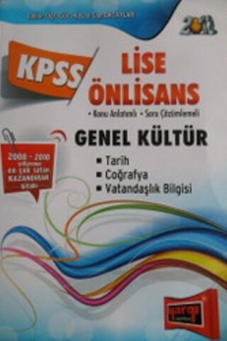 KPSS Lise Önlisans Genel Kültür