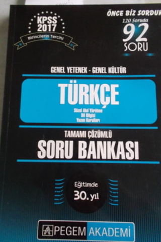 KPSS Türkçe Tamamı Çözümlü Soru Bankası