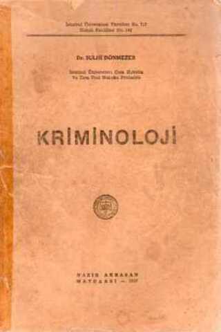 Krimonoloji Dr. Sulhi Dönmezer