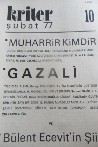 KRİTER AYLIK DERGİ YIL.1 SAYI. 10 ŞUBAT 1977