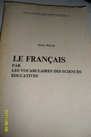 Le Français Par Les Vocabulaires Des Sciences Educatives Kaya Öztaş