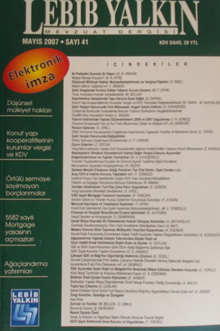 Lebib Yalkın Mevzuat Dergisi 2007/41