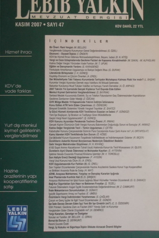 Lebib Yalkın Mevzuat Dergisi 2007/47