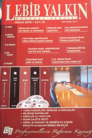 Lebib Yalkın Mevzuat Dergisi Nisan 2010 Sayı 76