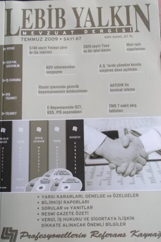 Lebib Yalkın Mevzuat Dergisi Temmuz 2009 Sayı 67