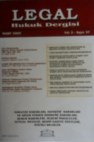 Legal Hukuk Dergisi 2005/27