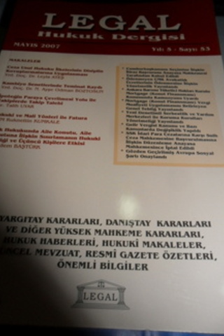 Legal Hukuk Dergisi 2007 / 53