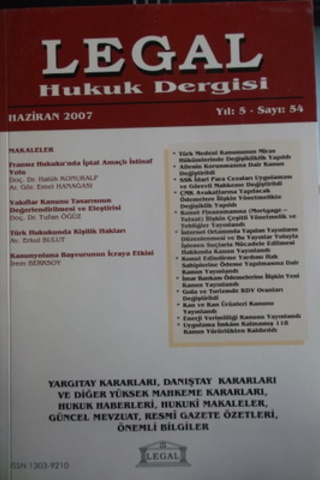 Legal Hukuk Dergisi 2007 / 54