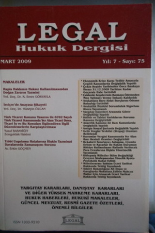 Legal Hukuk Dergisi 2009 / 75