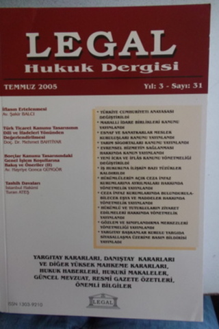 Legal Mali Hukuk Dergisi 2005 / 31