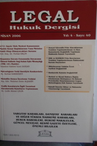 Legal Mali Hukuk Dergisi 2005 / 40