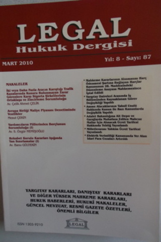 Legal Mali Hukuk Dergisi 2010 / 87
