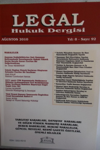 Legal Mali Hukuk Dergisi 2010 / 92