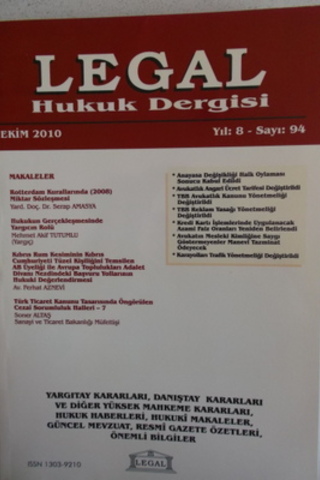 Legal Mali Hukuk Dergisi 2010 / 94