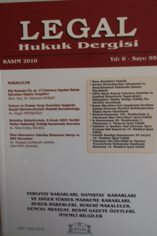 Legal Mali Hukuk Dergisi 2010 / 95