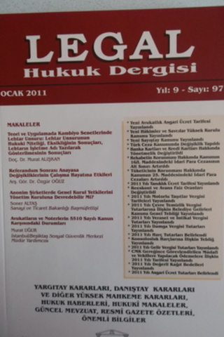 Legal Mali Hukuk Dergisi 2011 / 97