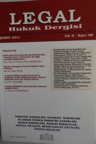 Legal Mali Hukuk Dergisi 2011 / 98