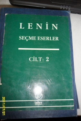 Lenin Seçme Eserler Cilt 2 Vladimir İlyiç Lenin