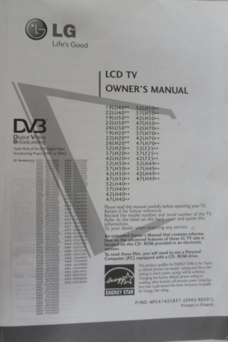 LG LCD TV Owner's Manuel