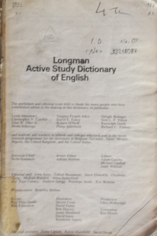 Longman Active Study Dictionary Of English