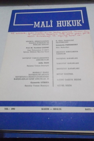Mali Hukuk 1991 / 36