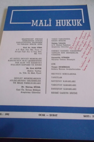 Mali Hukuk 1992 / 37
