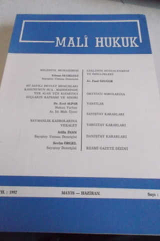 Mali Hukuk 1992 / 39