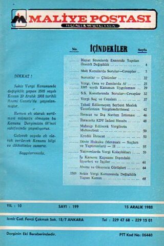 Maliye Postası 1988/ 199