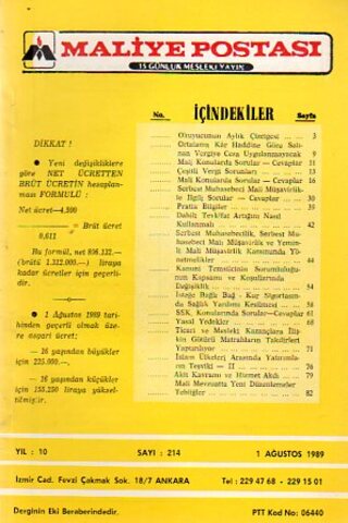 Maliye Postası 1989/ 214