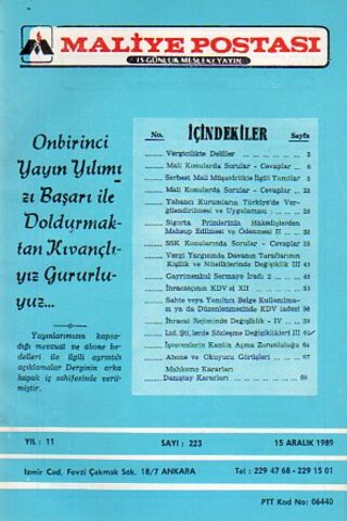 Maliye Postası 1989/ 223