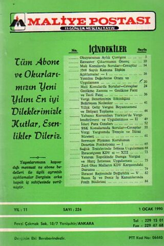 Maliye Postası 1990 /224