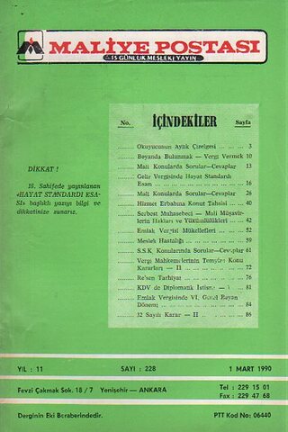 Maliye Postası 1991/ 228