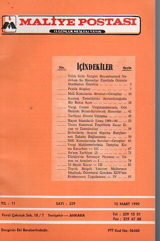 Maliye Postası 1991/ 229