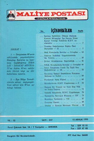 Maliye Postası 1991/ 247