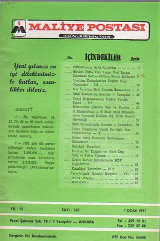 Maliye Postası 1991/ 248