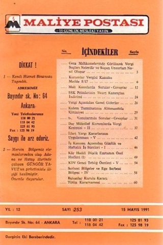 Maliye Postası 1991/ 253