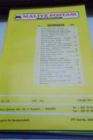 Maliye Postası 1991 / 254