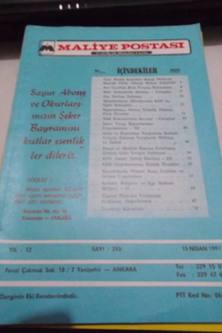 Maliye Postası 1991 / 255