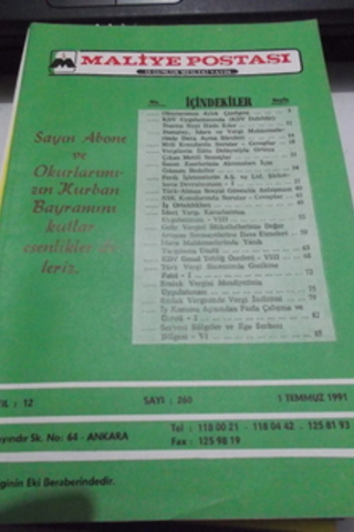 Maliye Postası 1991 / 260