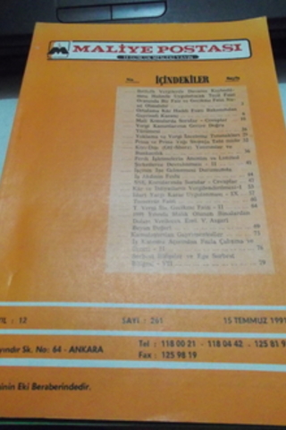 Maliye Postası 1991 / 261