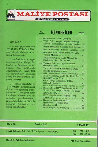 Maliye Postası 1991/ 264