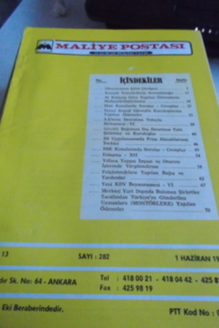 Maliye Postası 1992 / 282