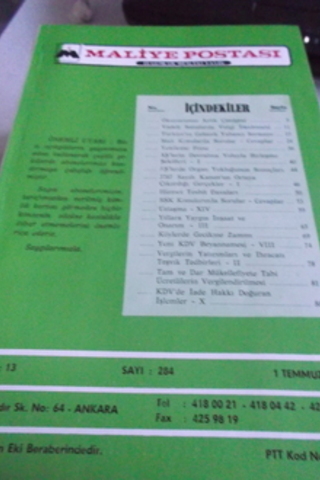 Maliye Postası 1992 / 284