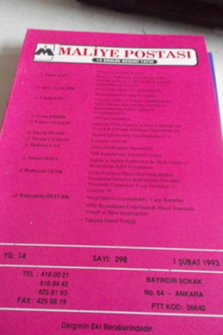 Maliye Postası 1993 / 298